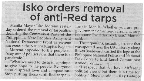 lsko orders removal of anti-Red tarps