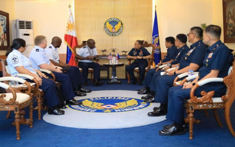 LTGEN STACEY T HAWKINS, Commander, Air Force Sustainment Center, Air Force Materiel Command of the United States Air Force, paid a courtesy call to LTGEN STEPHEN P PARREÑO PAF, CG, PAF, at the Headquarters in Pasay City on February 16, 2024.